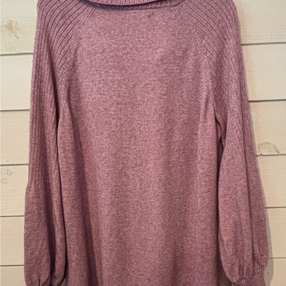 Anthropologie Lavender  Cowl Neck Sweater with Ribbed Texture in size XL - Picture 10 of 11